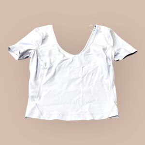 Lululemon Align Crop T-Shirt Women S Lavender Blue Yoga Gym Workout Short Sleeve